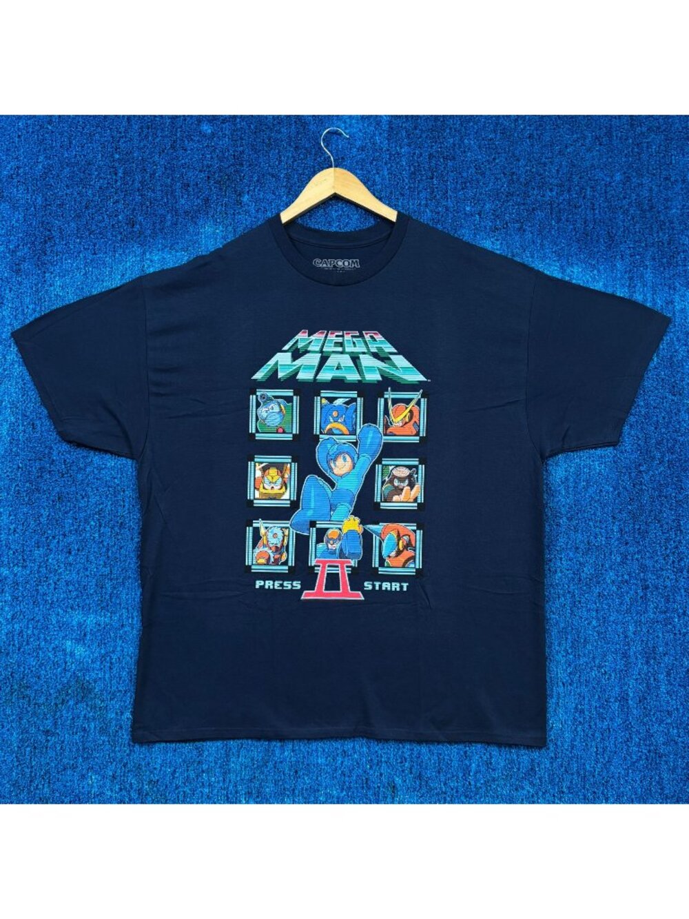 Mega Man II Press Start Mini Bosses Capcom Video Game Tee 2X